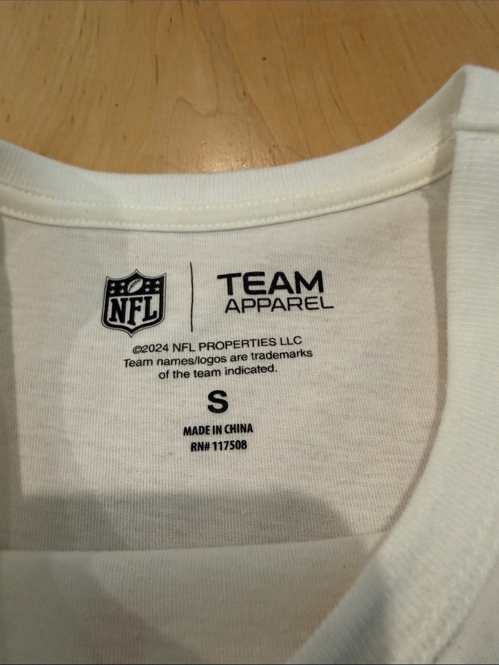 Miami Dolphins White Short Sleeve Tee with Teal & Orange Graphics - Picture 2 of 7